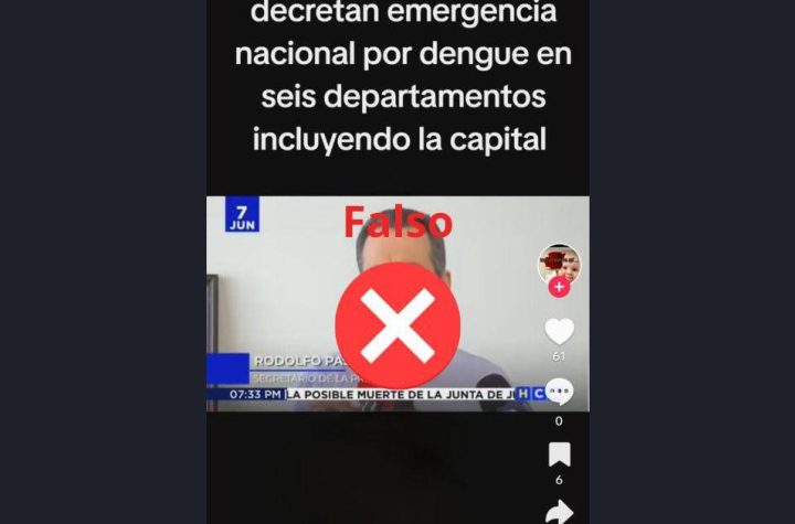 Alerta falsa: la emergencia por dengue en Honduras es a nivel nacional, no solo en seis departamentos